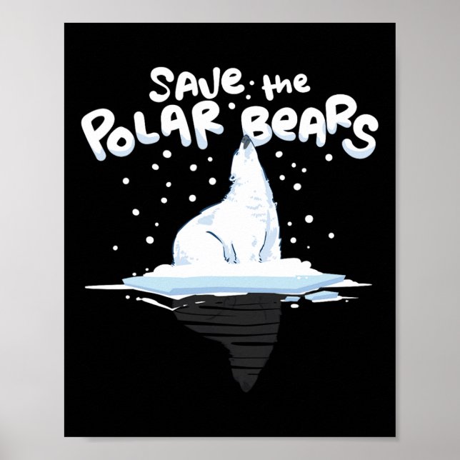 Spara Polarna är världsdagen för klimatmedvetenhet Poster (Framsidan)