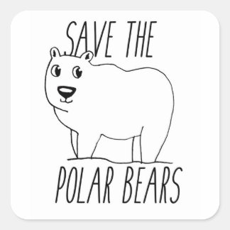Spara Polarna Bears Stickers Fyrkantigt Klistermärke
