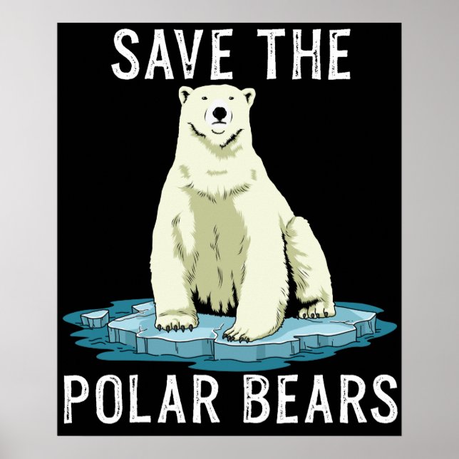 Spara Polarna bekämpar klimatförändringar Poster (Framsidan)