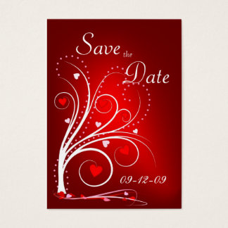 Spara profilkortet Date - Red Hearts Visitkort