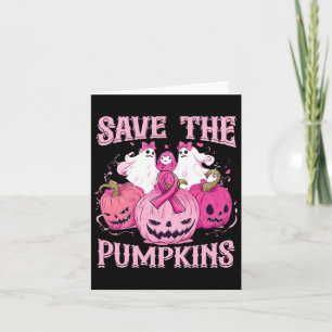 Spara Pumpkins Ghost Halloween Breast Cancer Aw Kort