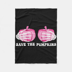 Spara Pumpkins Halloween Breast Cancer Awarenes Fleecefilt