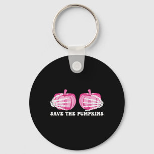 Spara Pumpkins Halloween Breast Cancer Awarenes Nyckelring