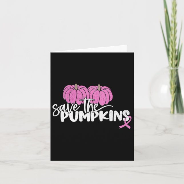 Spara Pumpkins Womens Breast Cancer Awareness P Kort (Framsida)