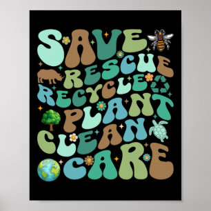 Spara Rädding Återvinna Plant Clean Care Funny Ear Poster
