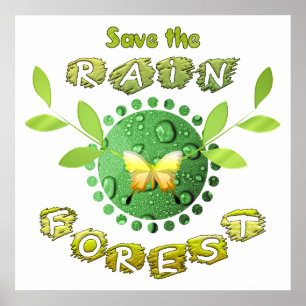 Spara rainforesten poster