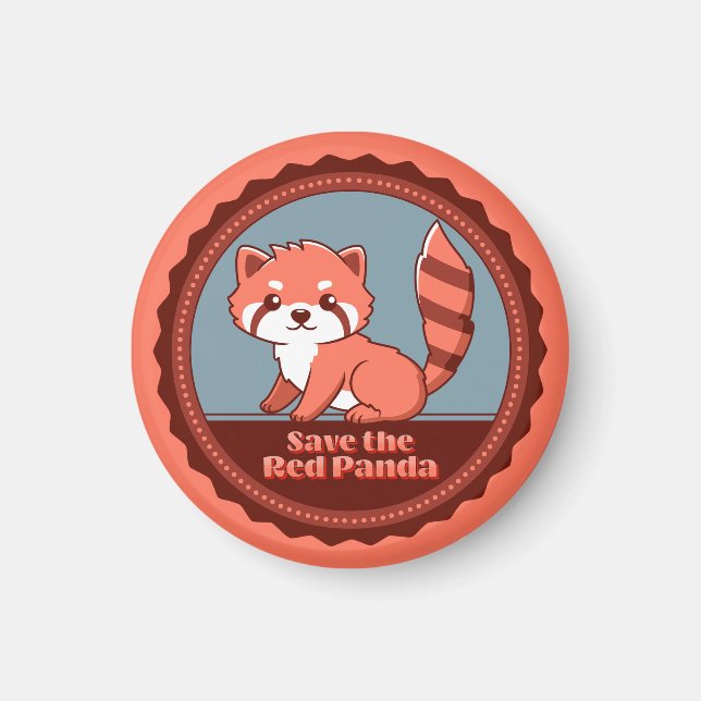 Spara Red Panda Magnet (Framsidan)