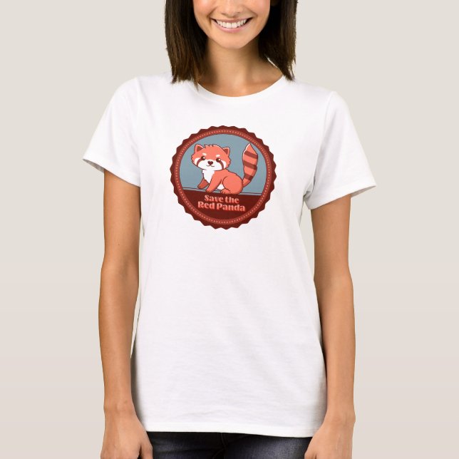 Spara Red Panda T Shirt (Framsida)