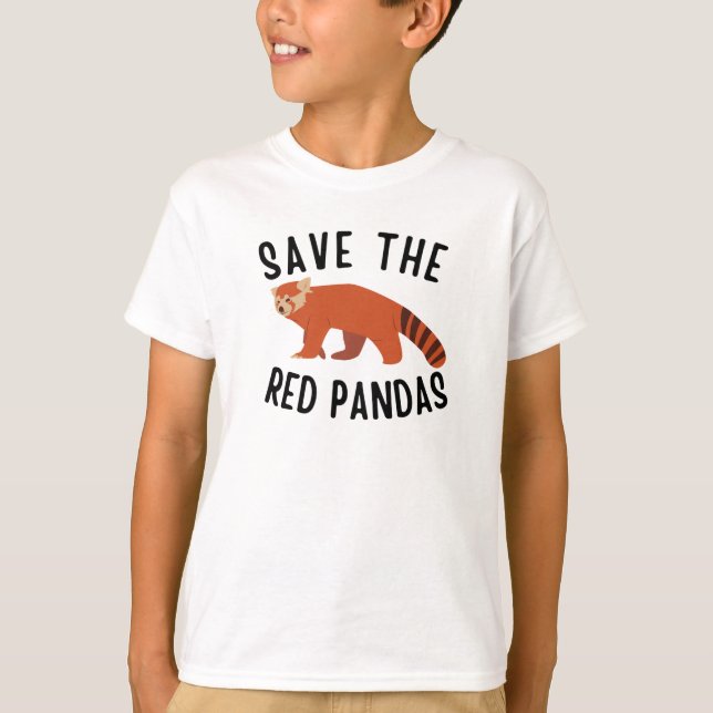 Spara Red Pandas T Shirt (Framsida)