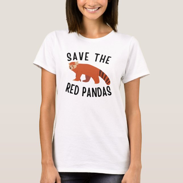 Spara Red Pandas T Shirt (Framsida)