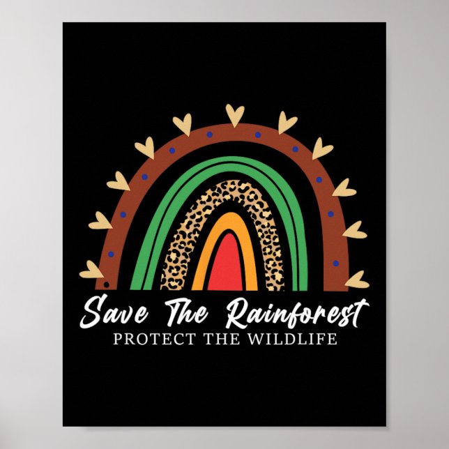 Spara Regnskogsvården skyddar vilda livsmiljöer Poster (Framsidan)