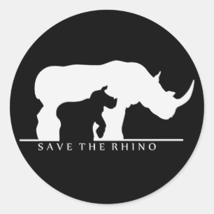 Spara Rhino Runt Klistermärke