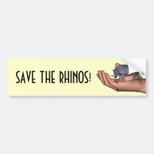 Spara Rhinos! Bildekal