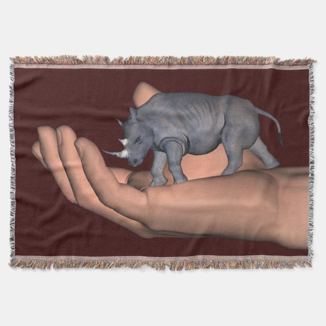 Spara Rhinos! Filt (Framsidan)