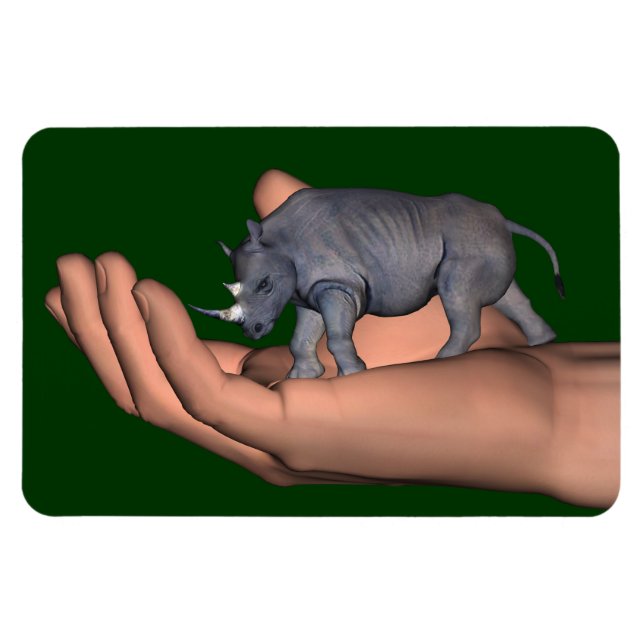 Spara Rhinos! Magnet (Horisontell)