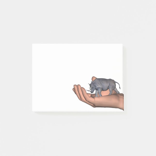 Spara Rhinos! Post-it Block (Framsida)