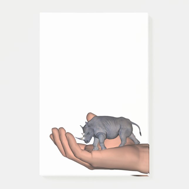Spara Rhinos! Post-it Block (Framsida)
