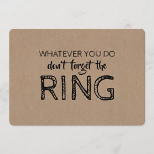 Spara Ring - Lustigt Ring Bearer Frieri Inbjudningar