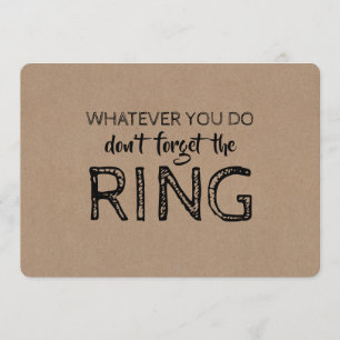Spara Ring - Lustigt Ring Frieri Inbjudningar