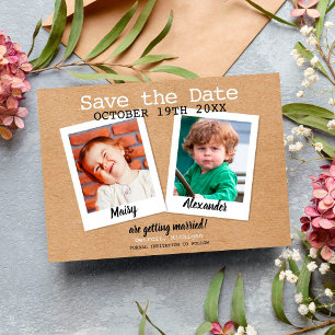 Spara Roligten Date Child Photos Rustic Boho Inbjudningar