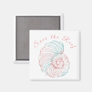 Spara Rosa och medvetenhet om färgen på Reef och T Magnet