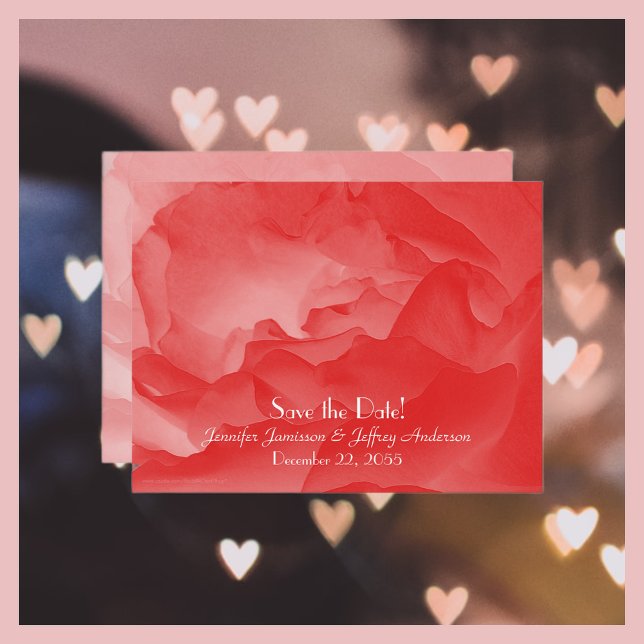 Spara Rosan Bröllop-meddelande om hörnstenen Vykort (Skapare uppladdad)