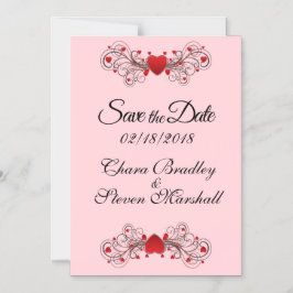 Spara Rosan Datumreferenser Magnetisk Inbjudningskort