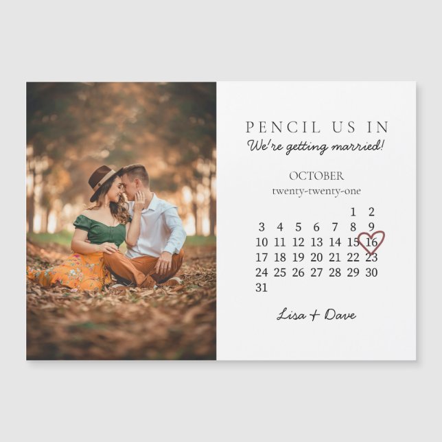 Spara Rosan Heart Magnetic från datummånaden (Framsida)