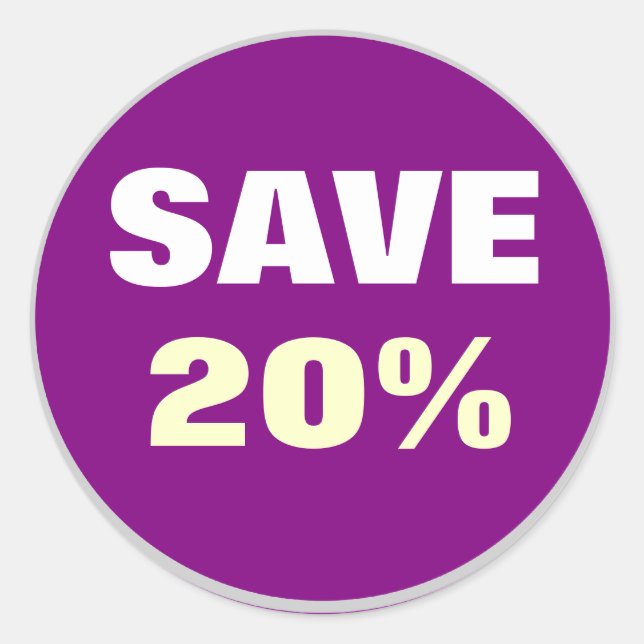 Spara rund klistermärke (Framsida)