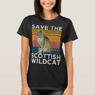 Spara Scottish Wildcat , Scottish Wildcat Älskare T Shirt