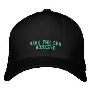 SPARA SEA MONKEYS - HAT BRODERAD KEPS