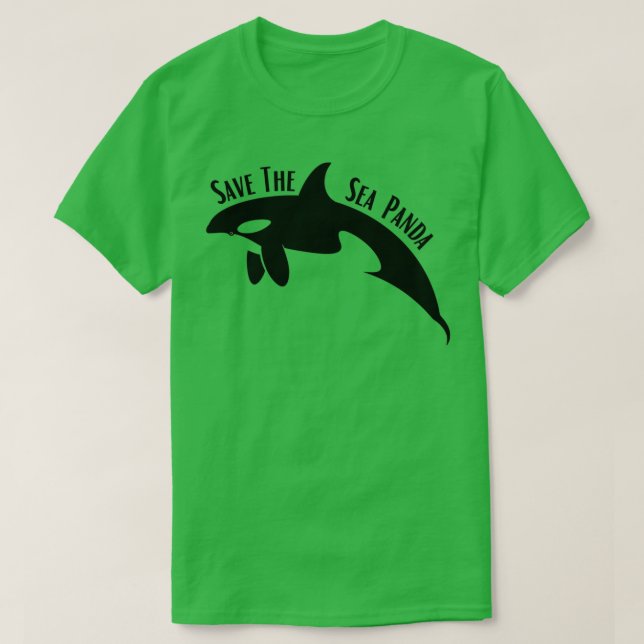 Spara Sea Panda Orca Whale T Shirt (Design framsida)