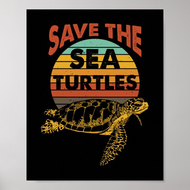Spara Sea Turtle Älskare Poster (Framsidan)