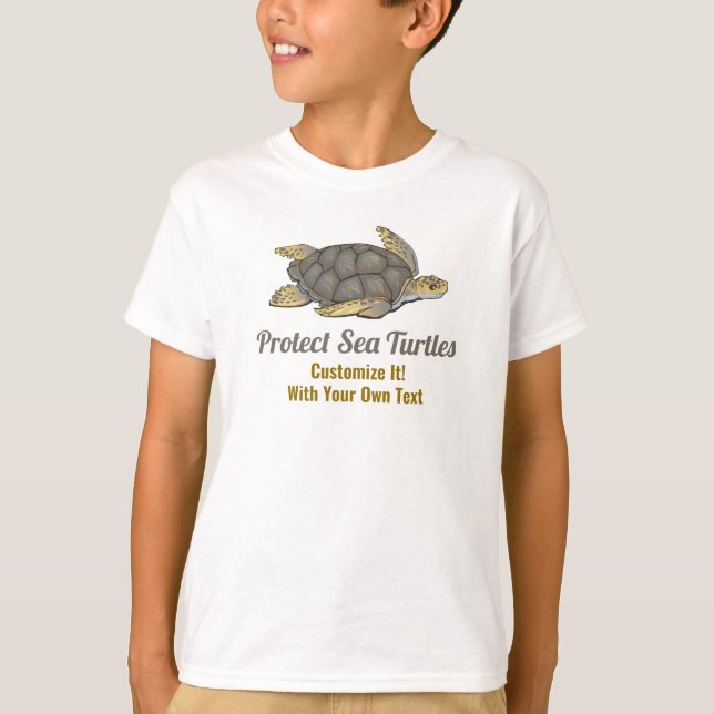 Spara Sea Turtles Ocean Wildlife Habitat Klimatet T Shirt (Framsida)