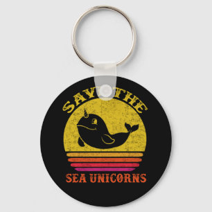Spara Sea Unicorns Retro Narwhal Nyckelring