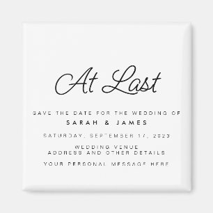 Spara senast datum med modern minimalistisk skrift magnet