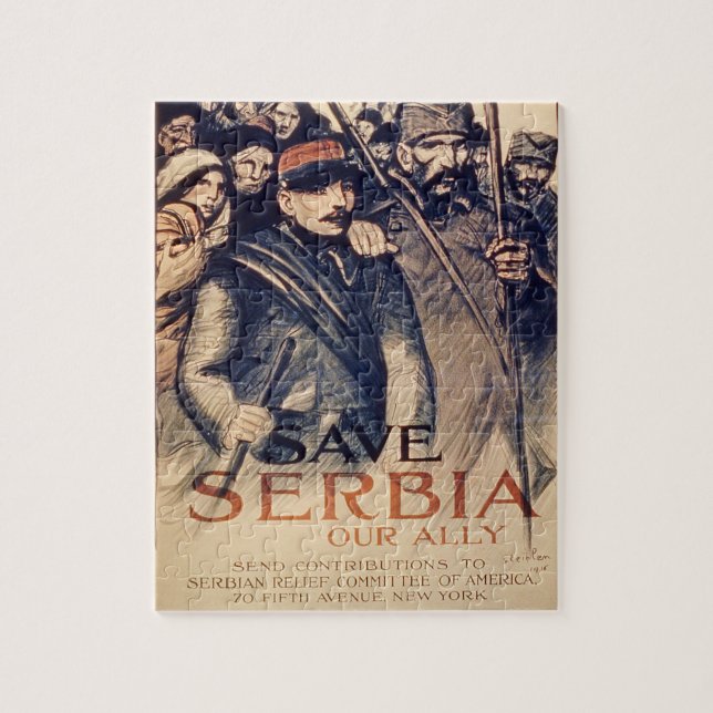 "Spara Serbia vår bundsförvant", affischen, 1915 Pussel (Vertikal)