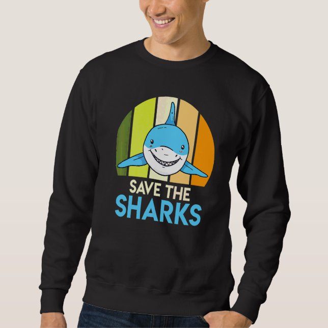 Spara Sharks Protection Shark Lång Ärmad Tröja (Framsida)