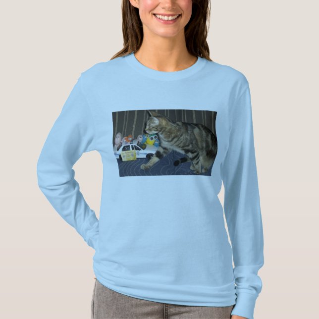 Spara shrimpiesna! t shirt (Framsida)