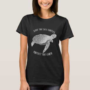 Spara Sjösköldpaddor skyddar Jorden T Shirt