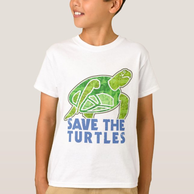 Spara sköldpaddorna t shirt (Framsida)