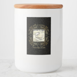 Spara skript för Eleganten Date-guldpunkter Mat Etikett