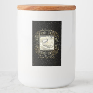 Spara skript för Eleganten Date-guldpunkter Mat Etikett