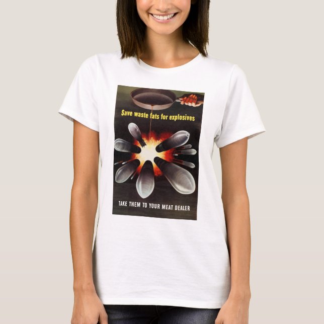 Spara Slösar Tjockar för sprängämnen Tee Shirt (Framsida)
