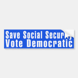 "Spara Social Security" Bumper Sticker Bildekal