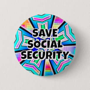 SPARA SOCIAL SECURITY (du kan ändra ord) Knapp
