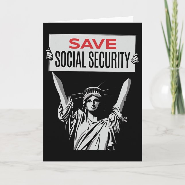 Spara Social Security -staty Över Friheten - Motst Kort (Framsida)