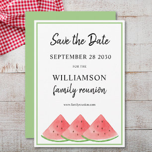 Spara sommarfamiljens återförening Watermelon Inbjudningar