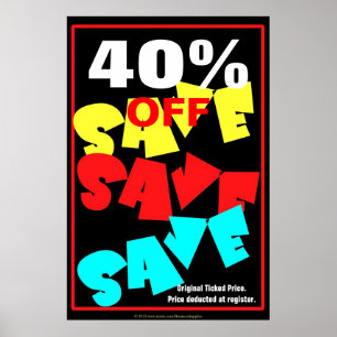 Spara Spara Spara Business Sign/poster mall Poster