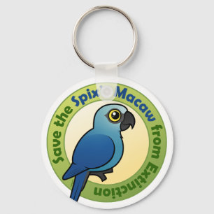 Spara Spix'sens Macaw från utplåning Nyckelring